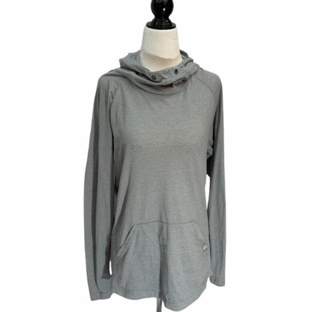 𝅺Bench Grey Long Sleeve T-shirt Top Athleisure W/Hood S